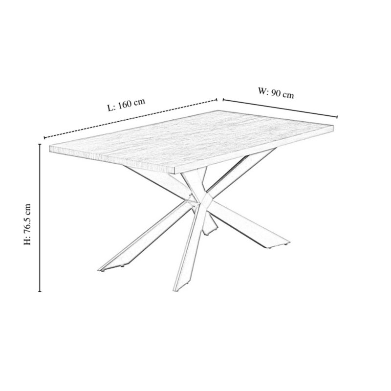 Trista 6 Person Dining set - a Rectangular Wooden Dining Table with Metal Legs and a Set of 6 Quilted Ring Knocker Velvet Dining Chairs for Dining Room - Modern Dining Table Set
