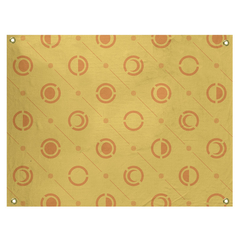 Tapisserie, H 26 po x l 36 po, Doré / orange