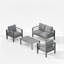 Ensemble de conversation moderne en aluminium pour patio, canapé d'extérieur avec coussins épais et structure et table basse-906942803-906942801-906942765