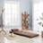 14 - Position Adjustable Floor , Triple Fold Down, 5 Reclining Positions, Brown Fabric, Linen Filler, Metal Frame, With One Pillow For Family Nests In Small Apartments Couch, Surface, Filling,