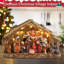 Figurine de Noël de Noël, l'origine des figurines de Noël en résine avec des couleurs chaudes et un éclairage à DEL, décoration de table