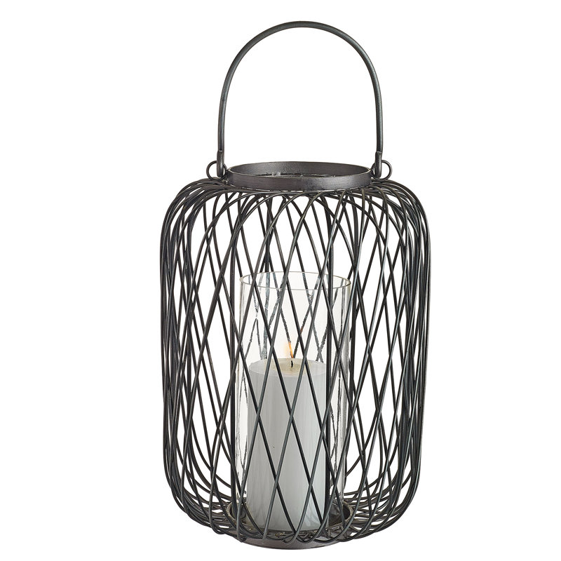Spokane Metal Wall Lantern, 12.5" H x 8.5" W x 8.5" D