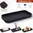4 Pcs Amber Glass Bathroom Accessories Sets,Lotion Soap Dispenser,Toothbrush Holder,Cotton Swab Holder Dispenser , Resin Vanity Tray,Countertop Vanity Organizer,Amber