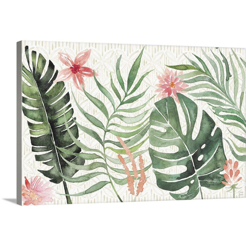 «Paradise Petals I», art mural sur toile, Toile tendue, H 24 po x l 36 po
