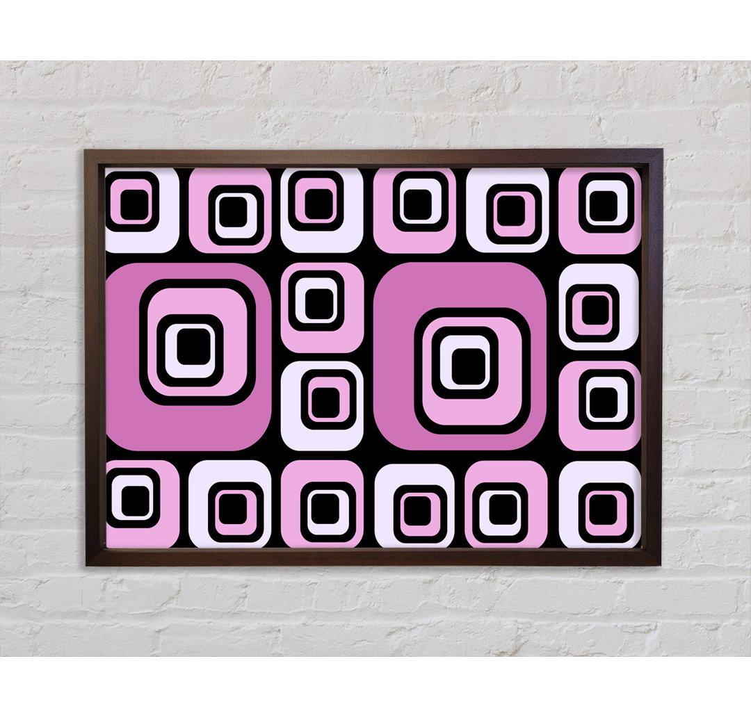 Squareness Of Pink - Einzelner Bilderrahmen Kunstdrucke auf Leinwand