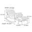 Chaise berçante confortable en chenille amovible-106871292