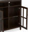 Armoire multimédia moyenne avec rangement ouvert et porte en verre Warm Shaker-243545677