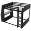 Lit superposé double en bois pleine grandeur avec bureau, deux tablettes de rangement, USB et lumière DEL-133037949