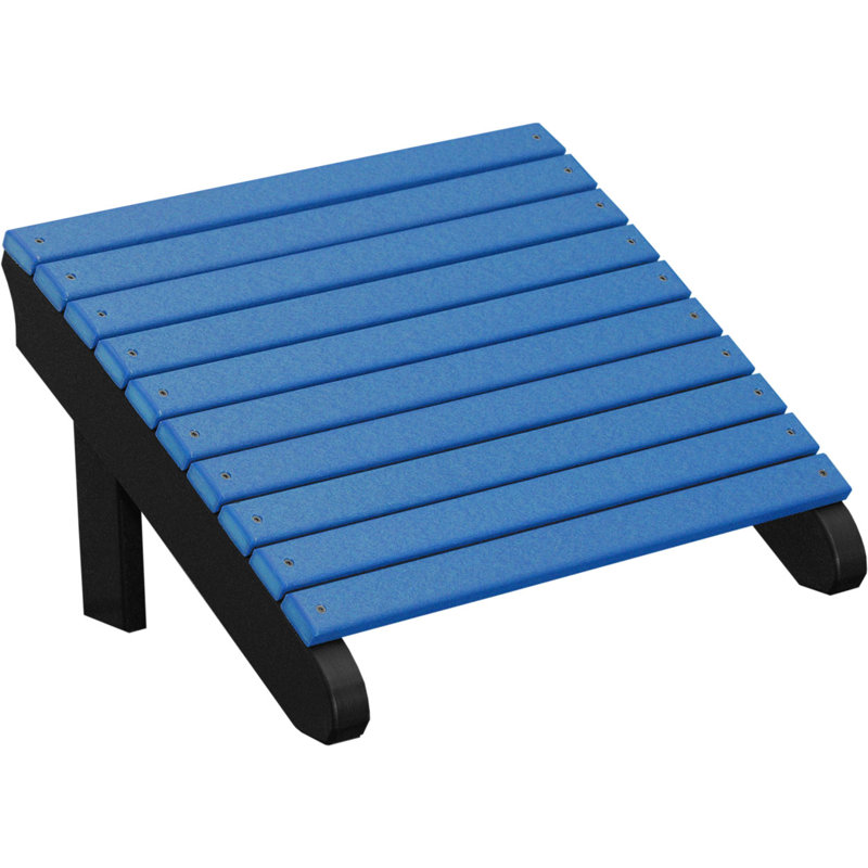 Repose-pieds adirondack en plastique deluxe Bowmans, Bleu / Noir