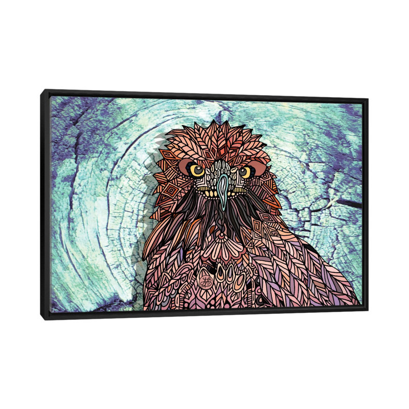 « golden eagle », impression sur toile tendue, H 18 po x l 26 po x P 1,5 po, Toile avec cadre noir, Blanc