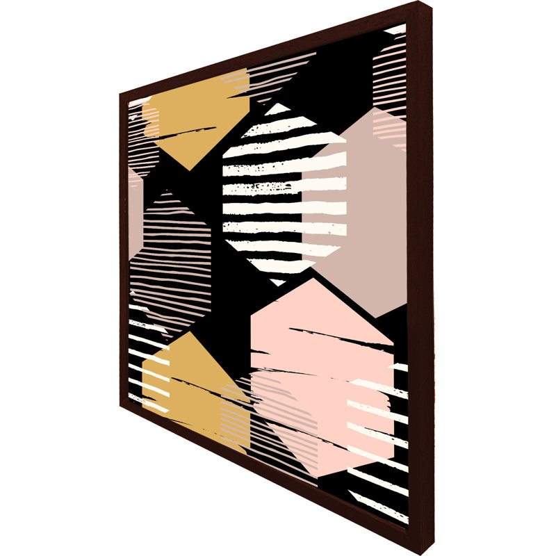 Single Picture Frame Print, 31cm H x 31cm W x 4cm D, Brown Framed