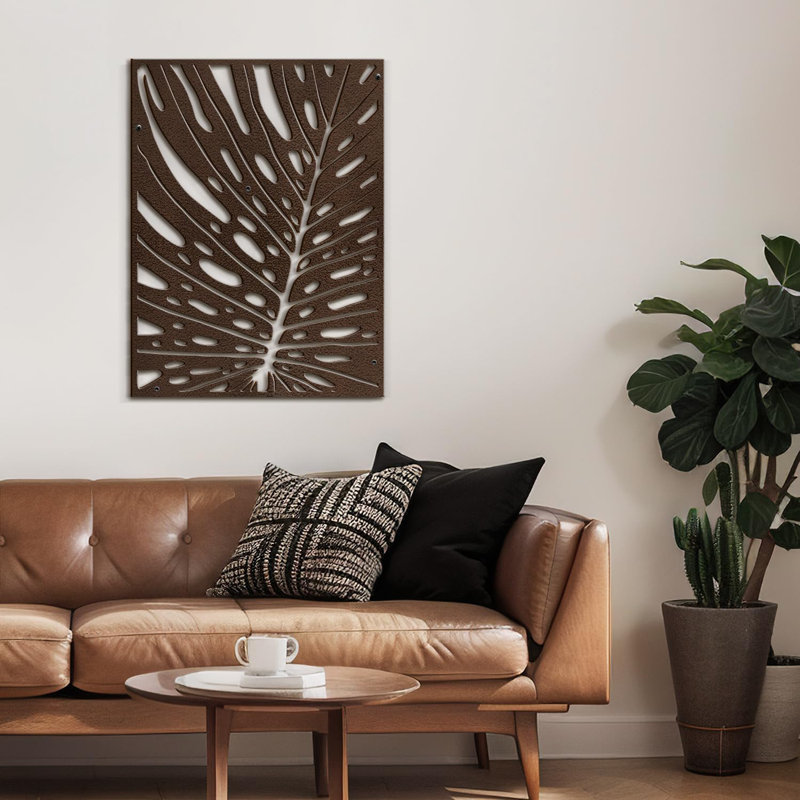 Décoration murale abstraite murale décorative murale abstraite moderne, H 36 po x l 26,87 po x P 0,05 po, Brun