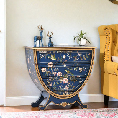 Retro Hand-Painted Wooden Accent Chests