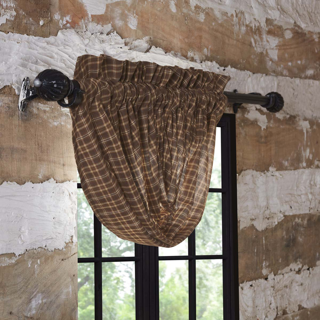 Mehdi Cotton Plaid Balloon Window Valance August Grove®