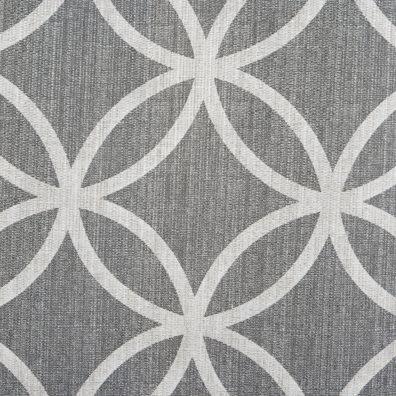 Minor Geometric Fabric Single Shower Curtain + Hooks, Gray