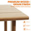 Table de bar d'extérieur en aluminium thermolaqué, finition aspect bois: 0% déforestation, 100% âme de bois