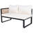 4-Pieces Patio L-Shaped Conservation Sofa Set With Coffee Tables-1195290849