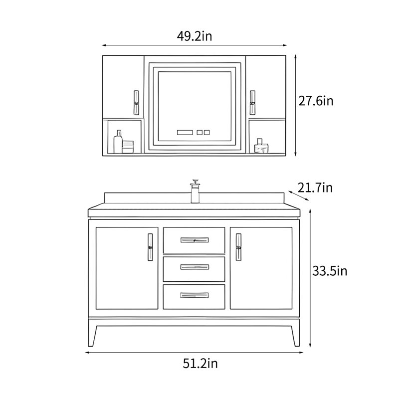 Ojal, 33.5" H x 51.2" W x 21.7" D