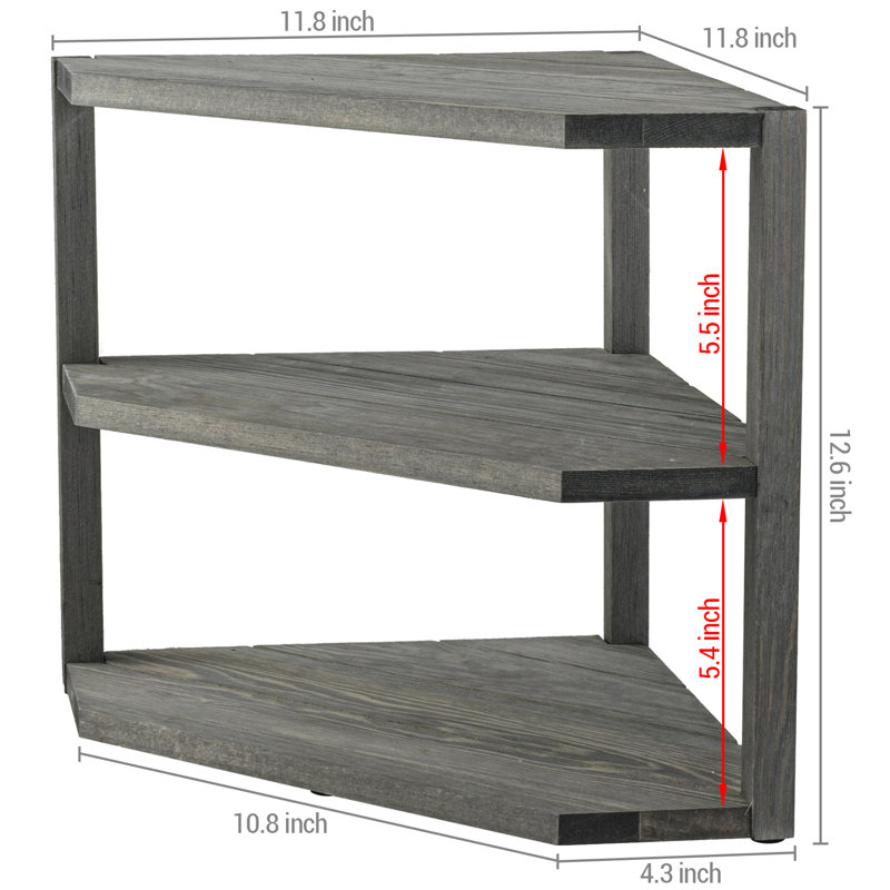 Solid + Manufactured Wood Cabinet Shelving Rack
