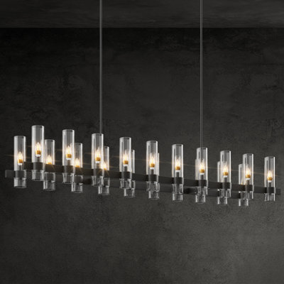 Lustre lumineux linéaire pour îlot de cuisine