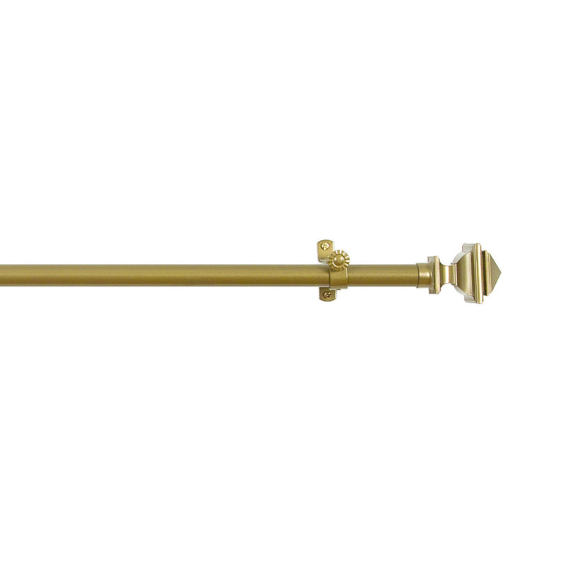 Solomon Adjustable Single Curtain Rod, 28" - 48" W