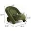 Chaises d'appoint modernes, chaise longue compacte en velours 32 pouces pour la maison