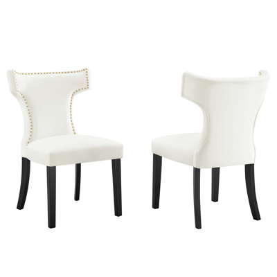 Modway Curve Performance Velvet Dining Chairs