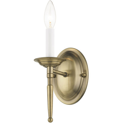 Applique murale 1 lumière Vintage, 4,25 po de hauteur, matériau de base en acier.