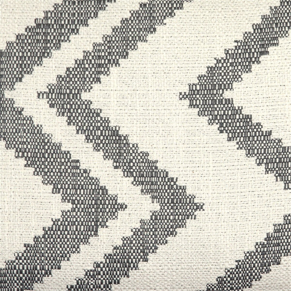 Coussin en coton «Lorenzo Zigzag», Gris