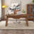 55" Walnut Brown Mid-Century Executive Desk with Drawer - Premium Home Office Solution