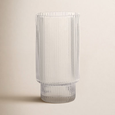 Hadley Ribbed Crystal Highball Glass