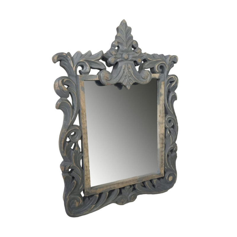 Miroir de table Royal Orleans gris délavé, Gris