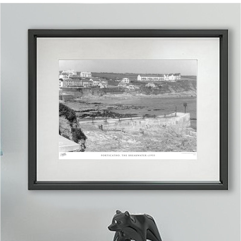 Portscatho, The Breakwater C1955 - Single Picture Frame Print, 45cm H x 60cm W x 2.3cm D