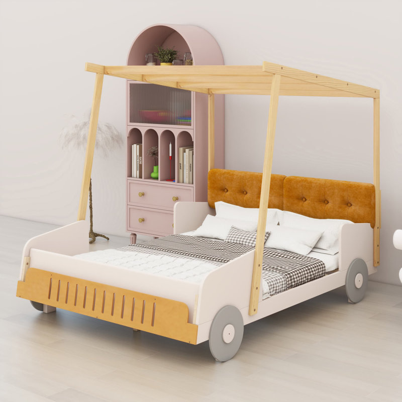 Car Bed With Pillow, Ceiling Cloth , Full