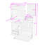Meuble pour chat 2 en 1, litière et table d'appoint, maisonnette pour chat avec rangement pour 2 chats-1049511067
