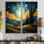 Vangogh le cyprès se balançant III - Paysages Vangogh, art mural 2 panneaux