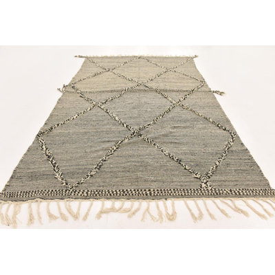 Tapis noir et blanc Mosser