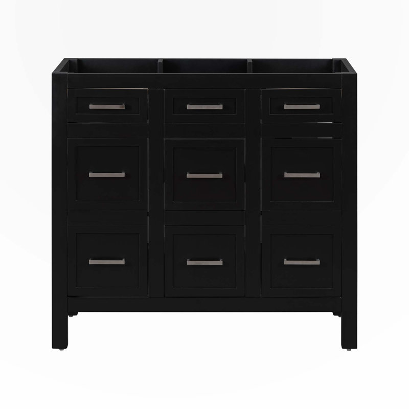 Base de meuble-lavabo simple 35,40 Thessaly seulement, Noir