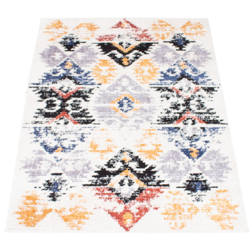 Boyett Geometric Indoor Rug, Rectangle 6'7" x 9'6"