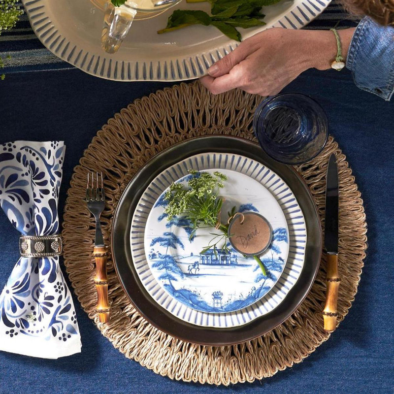 Country Estate Side/Cocktail Plate, Delft Blue/White