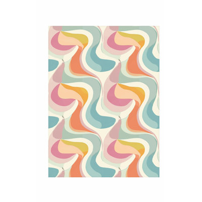Abstrait rétro des années 70, motif hippie Groovy III, reproduction d'art rétro sans cadre
