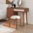 Retro Style Wooden Makeup Vanity Set With Charging Plug & USB Ports And Cushioned Stool-48145208