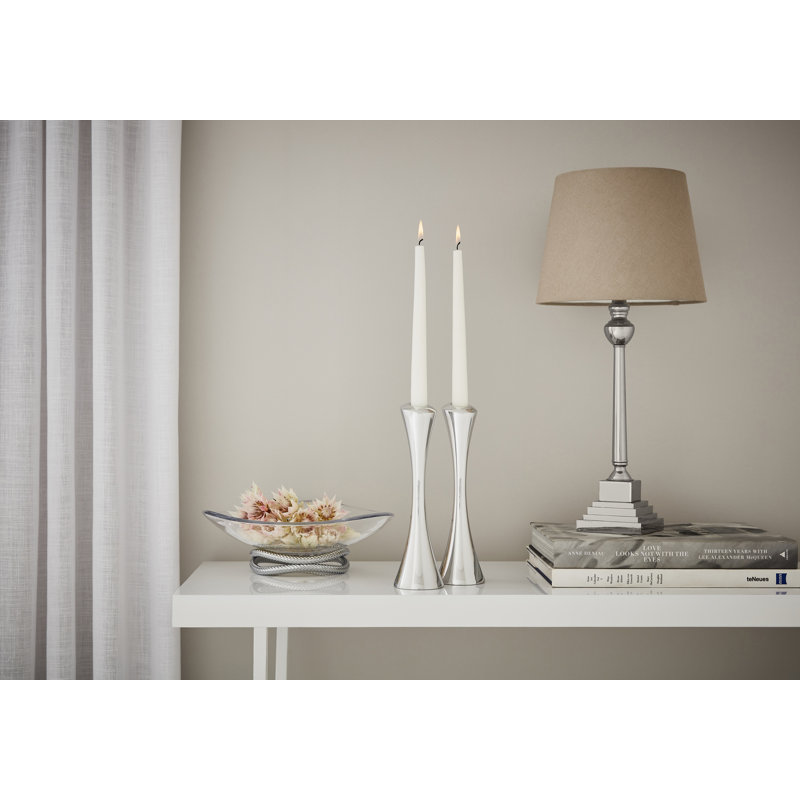Ensemble de chandelles en métal 2 pièces Aquila, H 10 po x l 2 po x P 2 po