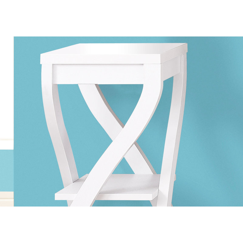 3 tables d'appoint au fini blanc, décor pour le salon, la chambre à coucher, le support à plante, la table contemporaine en stratifié, la fabrication