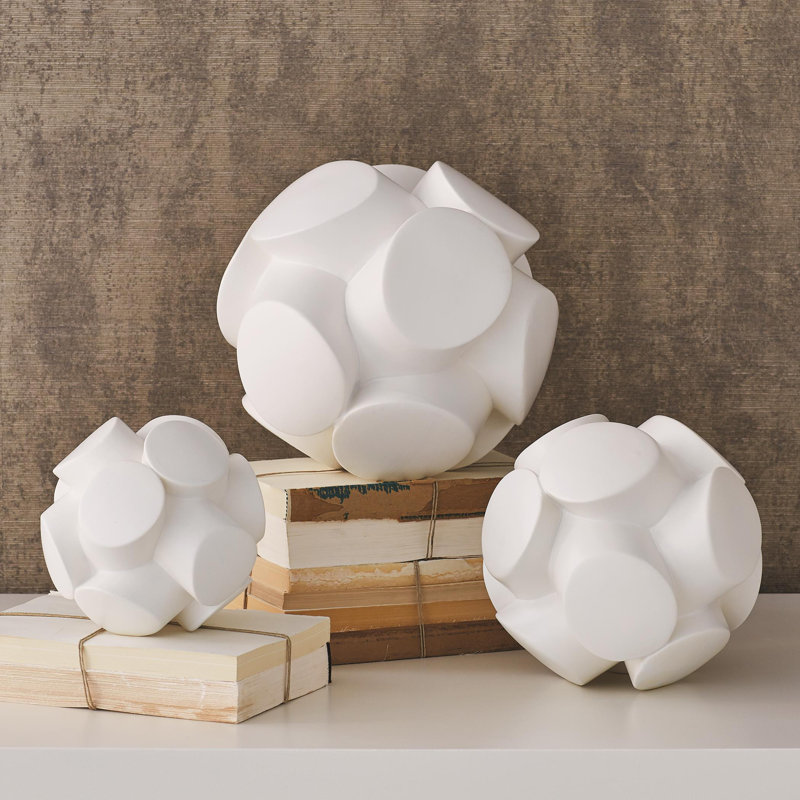 Mayet Handmade Ceramic Abstract Decorative Object, 8" H x 8" W x 8" D