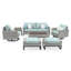 Ensemble de conversation en rotin avec coussins Sunbrella-70097768-70097773