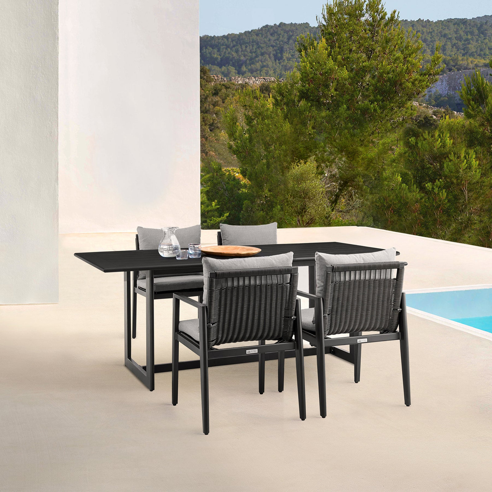 Gerri Premium All-Weather Wicker Outdoor Dining Armchair with Cushion