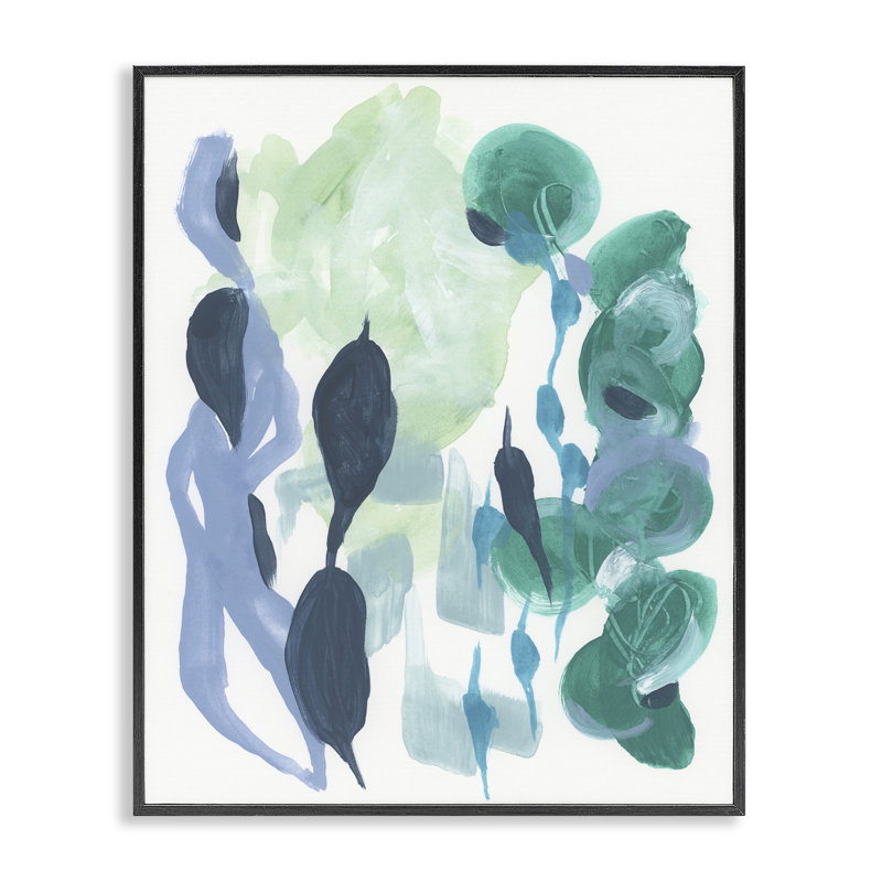 Art à giclée symbolique à feuilles par Melissa Wang, Giclée encadrée noir minuit, H 14 po x l 11 po