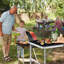 3 pi. Table de patio pliante noire en aluminium-2102426357