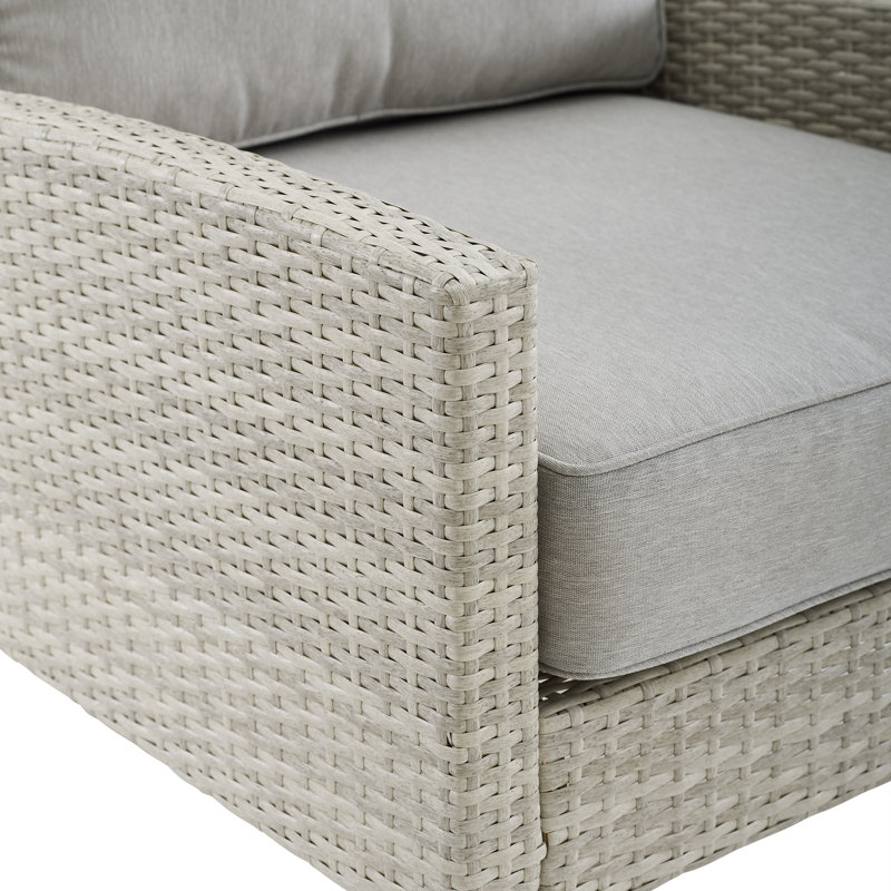 Chaise de patio avec coussins Wenner, Gris